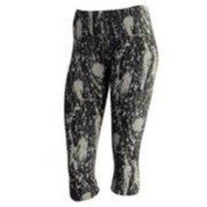 Womens Capris Leggings Mudd Small Gray Paint Splatter Elastic Waist Stretch